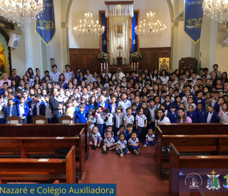 Santuário recebe peregrinação dos alunos do Colégio Dom Bosco, Escola Nazaré e Colégio N. Sra. Auxiliadora